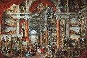 Giovanni Paolo Pannini Picture gallery with views of modern Rome oil painting on canvas